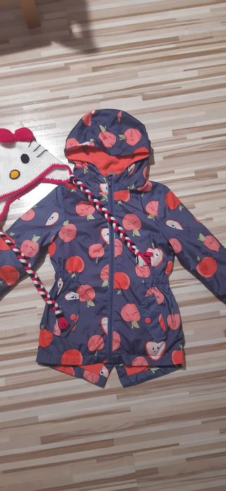 kurtka wiosenna parka + czapka hello kitty