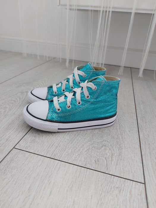 Buty trampki converse brokatowe wysokie 25 Wkładka 16 cm ręcznie