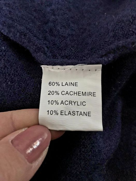 Sweter No Name damski M/L kaszmir wełna 
60%Wełna 
20%Kaszmir