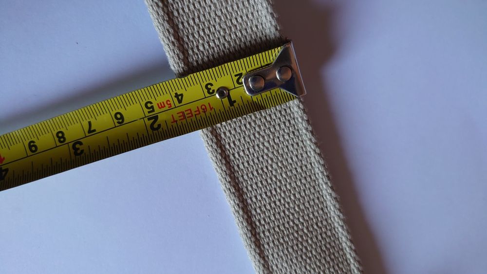 Pasek parciany 107 cm beżowy męski damski unisex sprawdź