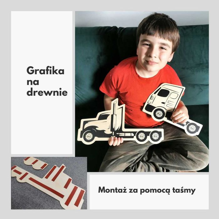 Drewniana Półka na Resoraki / Ekspozytor Hot Wheels / Garaż na autka