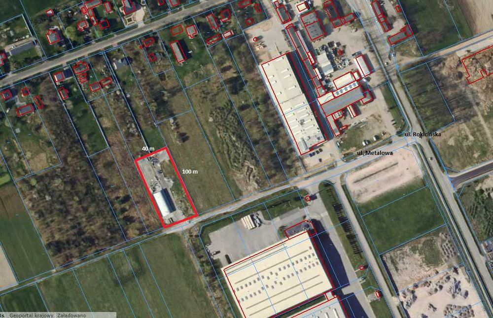 Działka Inwestycyjna z halą przy ruchomej drodze 4000m2 Bukowiec 95-006 Metalowa blisko Łodzi
