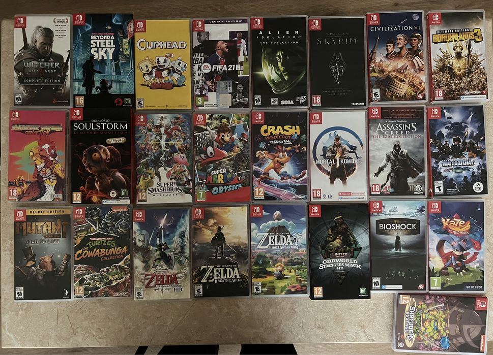 Nintendo switch, revision 2, второго поколения, картридж, контроллер