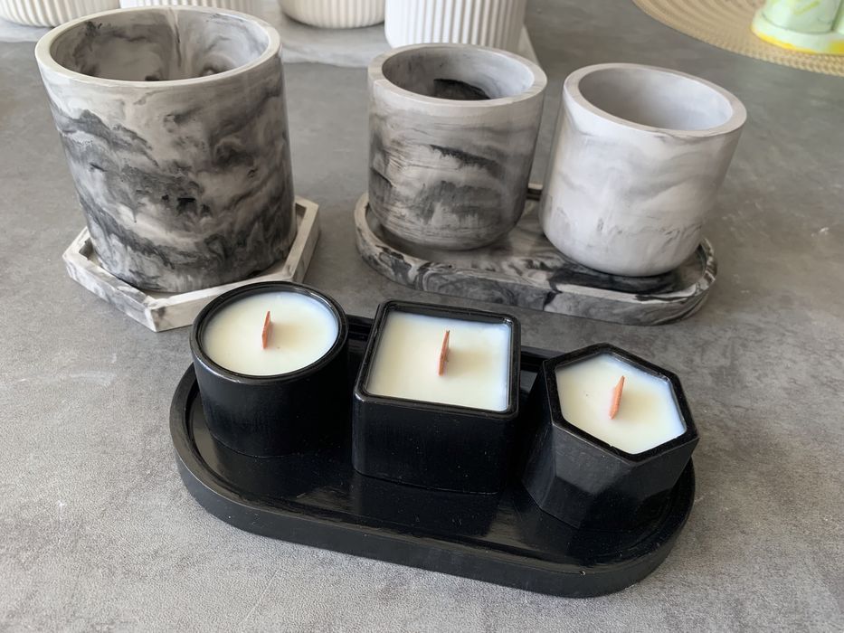 Свечи свічки кашпо гіпс горщик для свічок