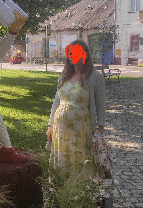 Sukienka ciążowa w cytrynki