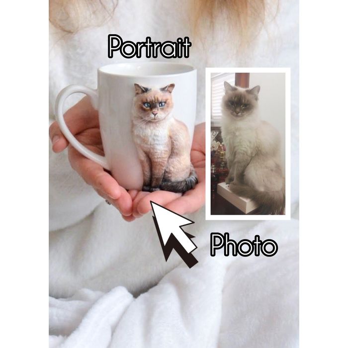 Портрет улюбленця по фото,  кішка по фото, подарунок для жінки