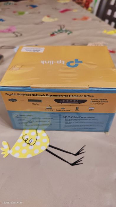 Switch de Mesa gigabit 5 portas, selado