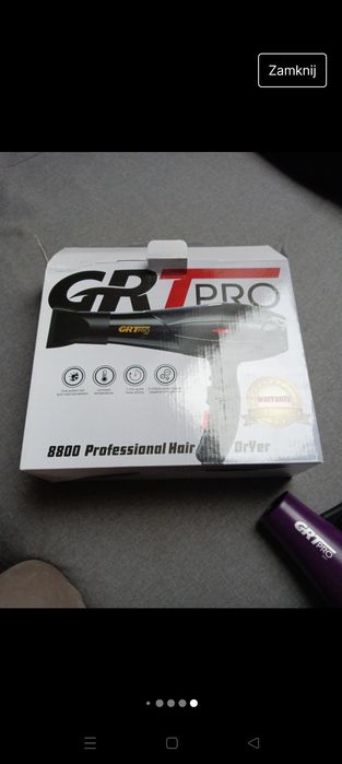 Suszarka do włosów GRTPRO 8800 p mocy  2400 w z dyfuzorem i przewodem