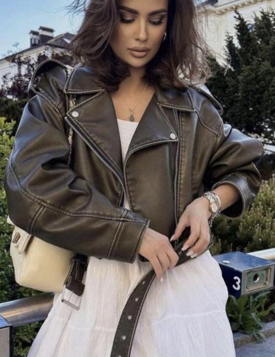 Куртка косуха оверсайз Zara