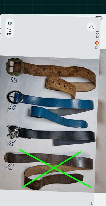 Ремені натуральна шкіра  широкі.