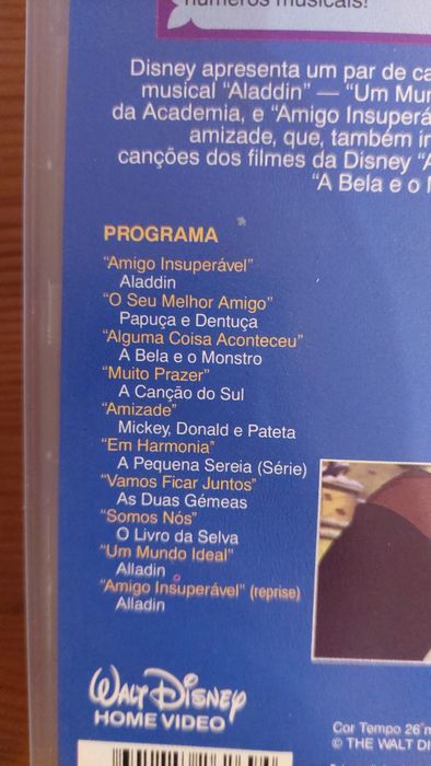 Cassetes VHS Cante com a Disney