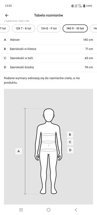 Kurtka zimowa 140cm używana