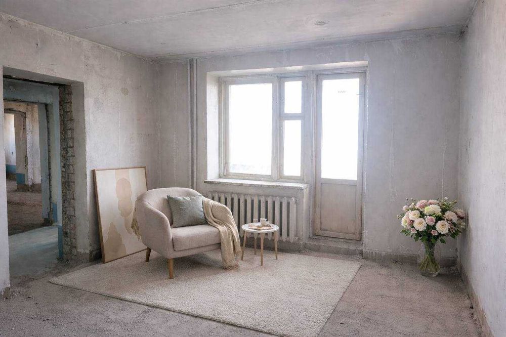 3 кімнатна квартира-студія під ваш ремонт на початку Богунії