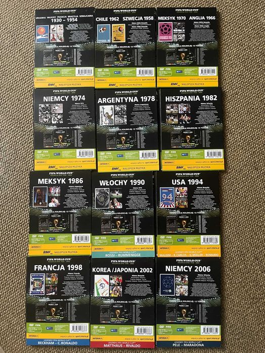 Fifa World Cup 1930 - 2006 kolekcja DVD 12 części