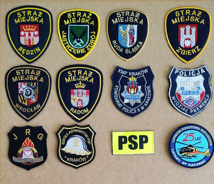 Naszywki Straż Miejska,Policja,Straż Pożarna