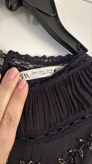 Сукня Zara нова коротка з вишивкою