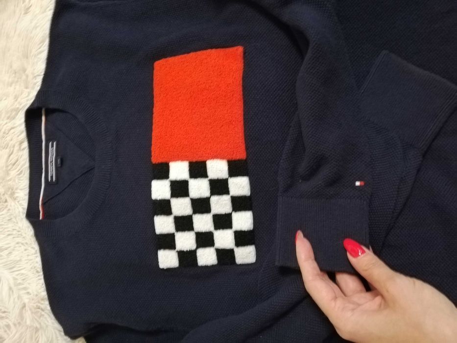 sweter TOMMY HILFIGER L XL 40 42 wzrost 170 176 granat