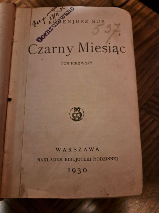 Powieść z 1930r. wydanie pierwsze