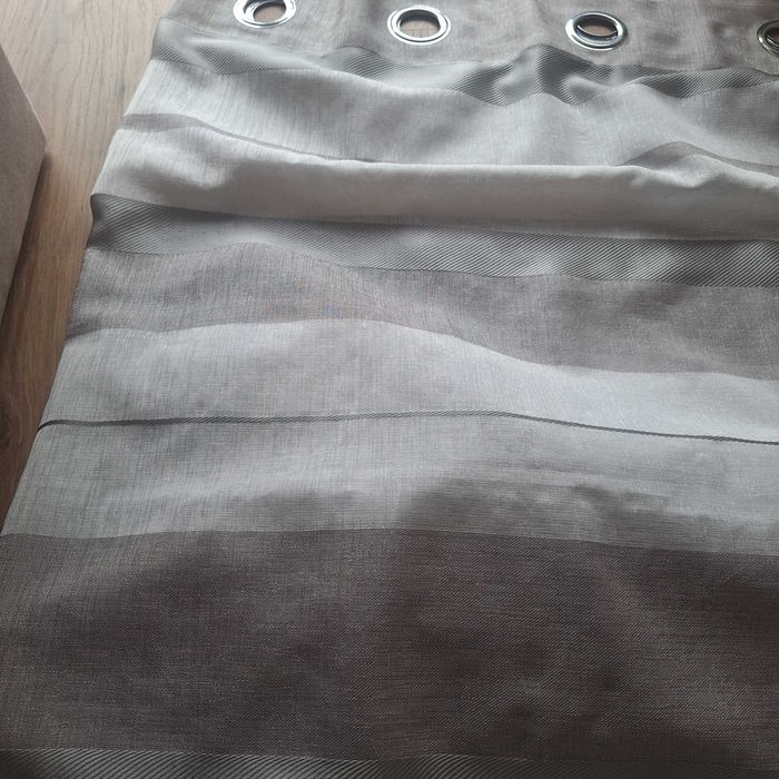 2x zasłony 140x240 szaro beżowe