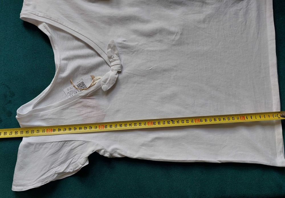 Mango T- shirt bluzka 11-12L biała bawełna