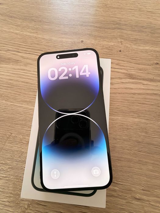 iPhone 14 Pro Max 256 GB – czarny – bardzo dobry stan + 3 etui