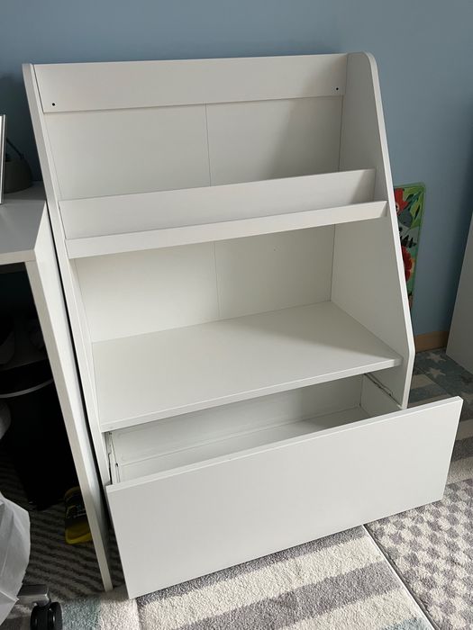 BERGIG
Regał na książki z szufladą, biały