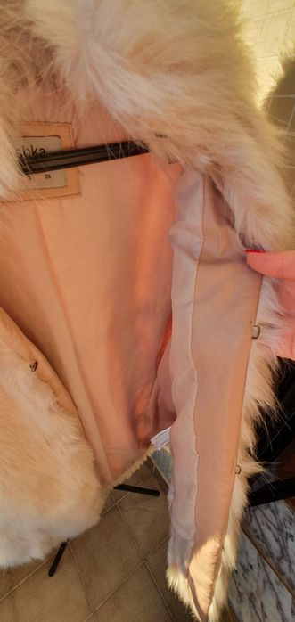 Colete de pêlo beje/Pérola