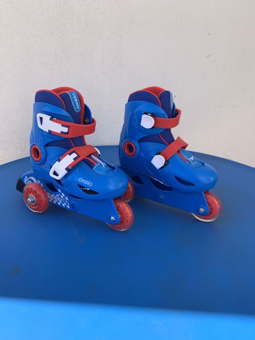 Patins e proteções para criança