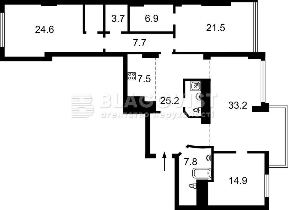 4+-rooms apartment apartment by the address st. Bulvar Druzhby Narodov (area 160 m²) - Atlanta.ua - photo 2