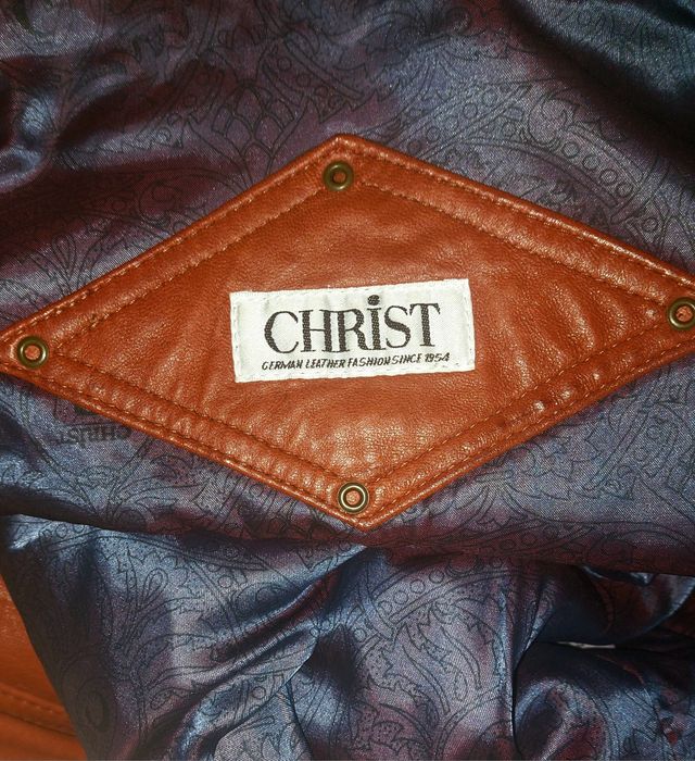 Вінтажна шкіряна куртка (54)