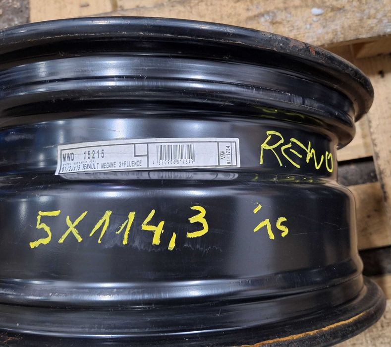 Felgi stalowe Renault Megane 3/Fluence 6.5Jx15" ET43 5x114,3  6 szt.