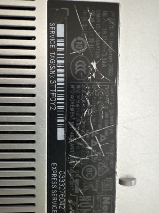 Latop Dell inspiron uszkodzony