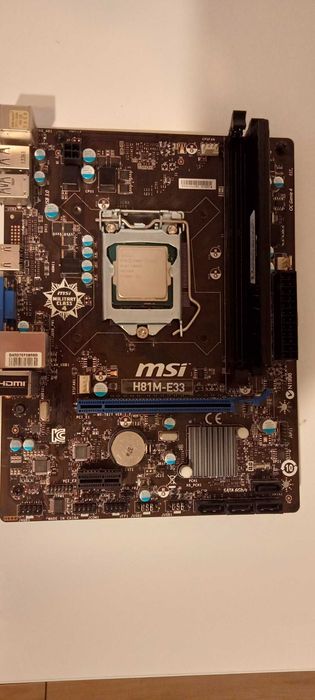 Sprzedam płytę główną h81m e33 z 8 gb ram i procesorem i5 4590