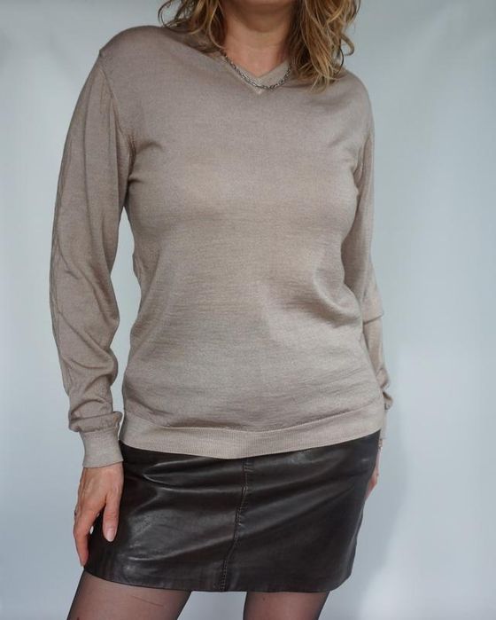 Светр меринос вовна woolmark лонг Італія