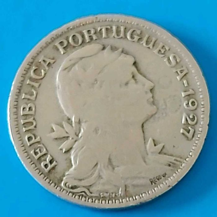 50 Centavos de 1927 Republica Portuguesa
