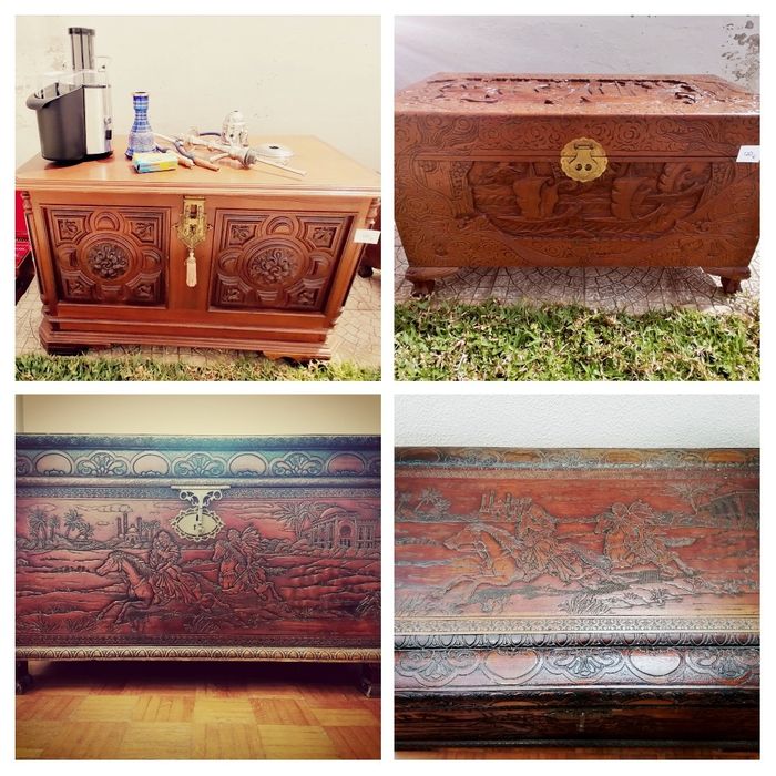 Várias antiguidades e artigos de decoração