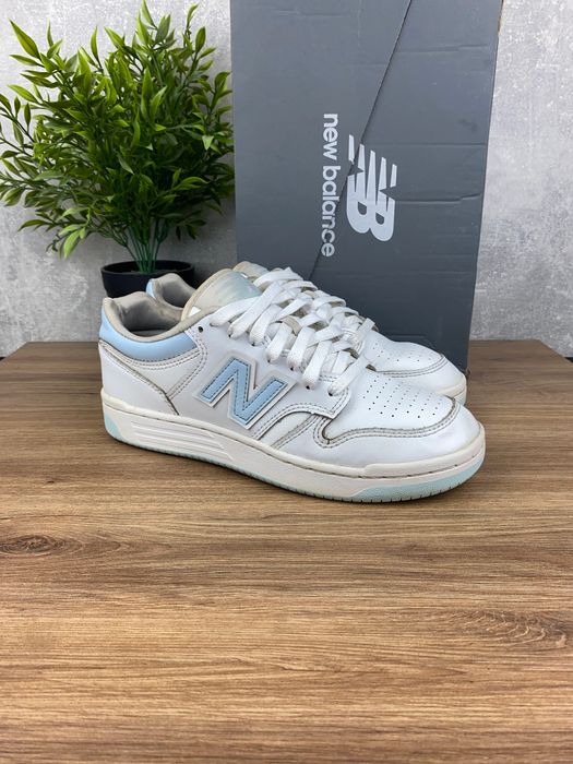 Białe sneakersy New Balance 480 r. 40 - klasyczne skórzane trampki