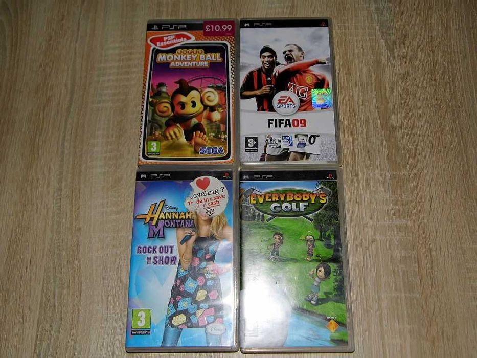 Gry na konsole PSP Super Monkey Ball, Hannah Montana, Fifa 09, Golf