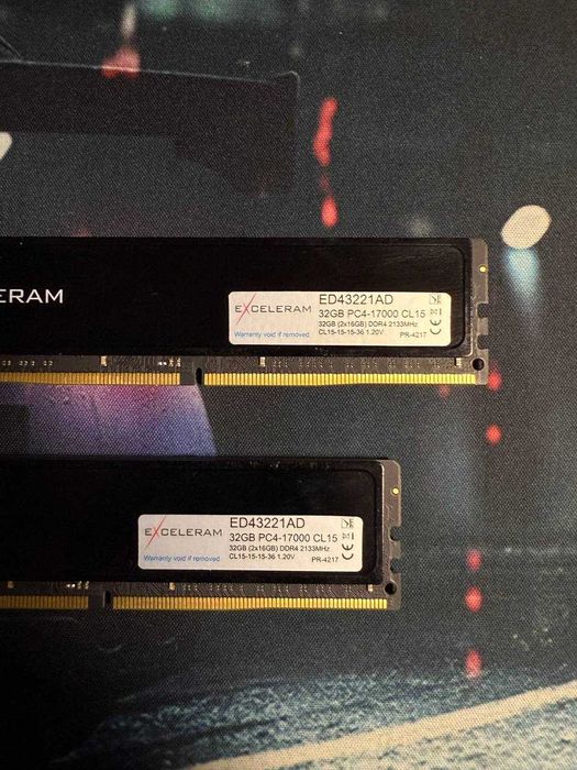 Оперативна пам’ять DDR4 Exceleram 32GB (2×16GB) 2133MHz CL15 — комплект RAM для ПК