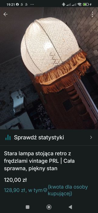 lampa podłogowa PRL