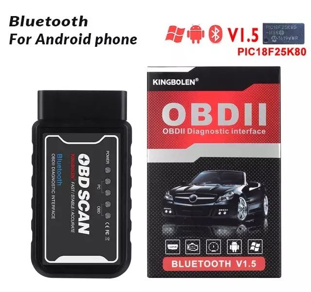 Лучший сканер OBD SCAN ELM327 V1.5  BT.