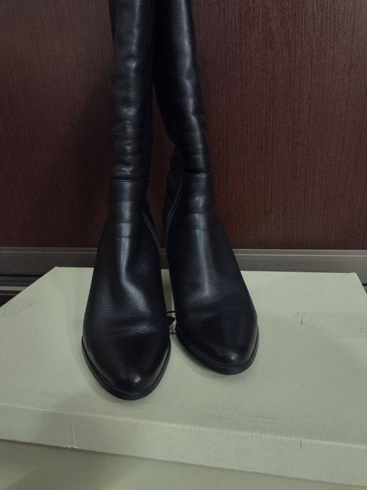 Сапоги кожаные зимние