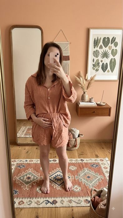 komplet muslinowy koral bez bawelna Sassy XL