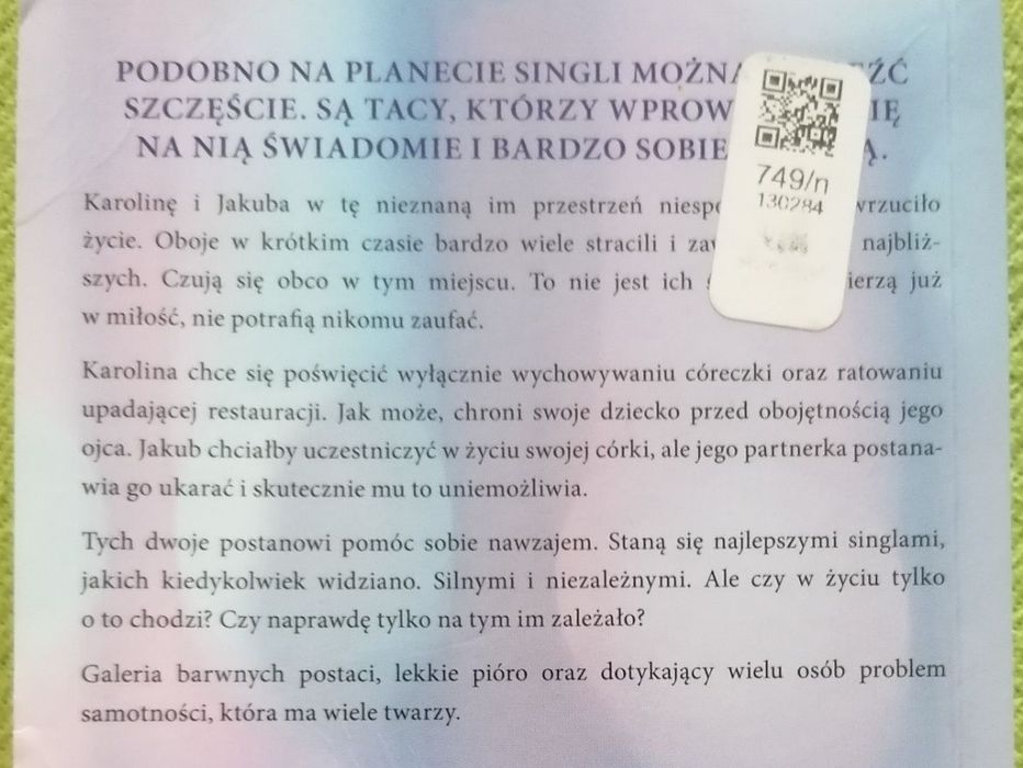 Obca w świecie singli
Autor - Krystyna Mirek
Rok wydania 2018
Ilość st