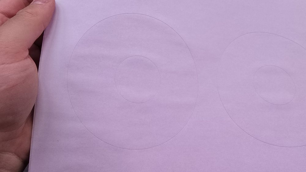 Etykiety samoprzylepne na płyty CD/DVD X2 na A4