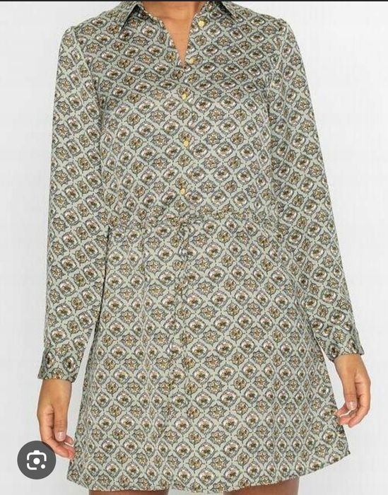 Nowa sukienka koszulowa, złote guziczki 44/46