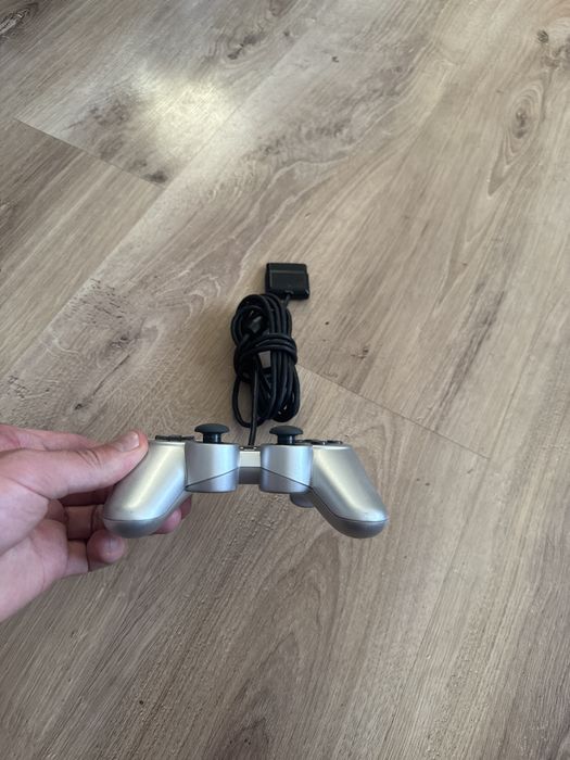Srebrny pad kontroler do konsoli PlayStation 2 Ps 2