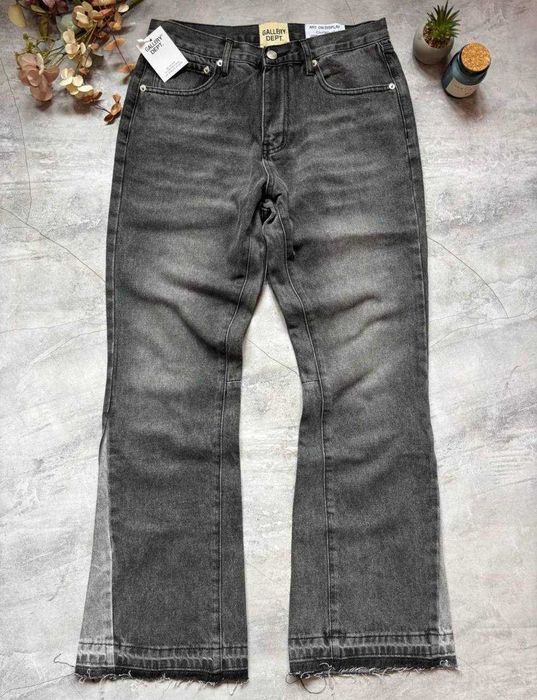 Джинси Gallery Dept Flared Jeans Clush кльош флейред галлері депт свег нові XS-XL BLACK GREY сірі чорні дайм свага унісекс бренд