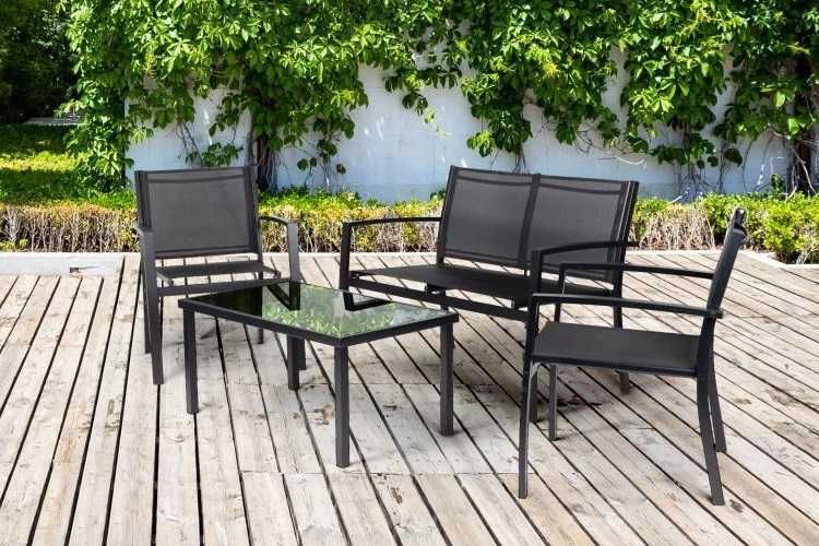 MEBLE OGRODOWE taras balkon zestaw - stół ławka 2xfotele WIELOSEZONOWE