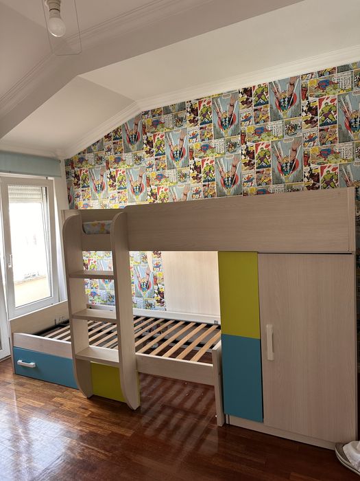 Beliche 2 camas com armário embutido